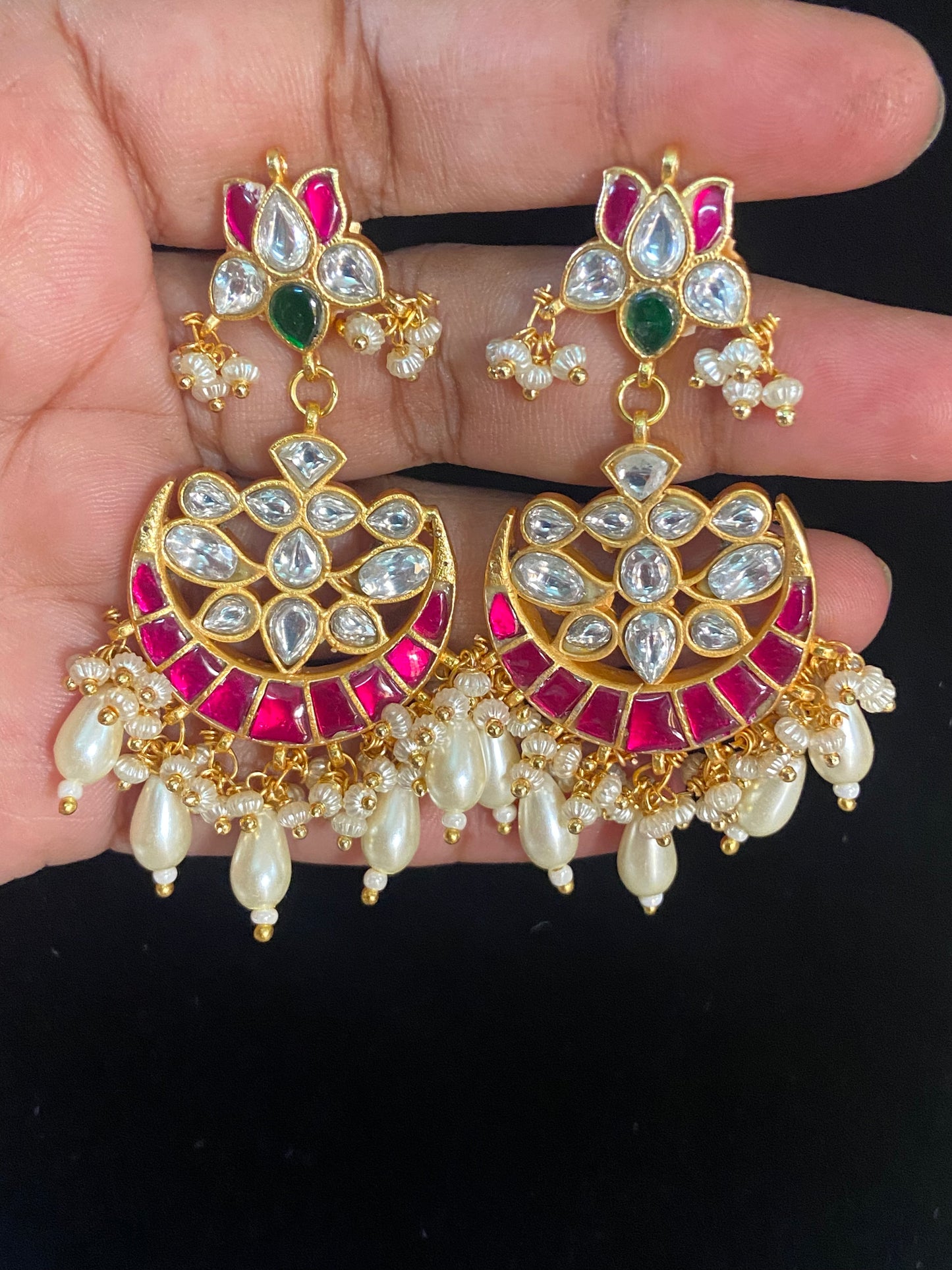 Jadau Kundan Earrings | Indian Earrings