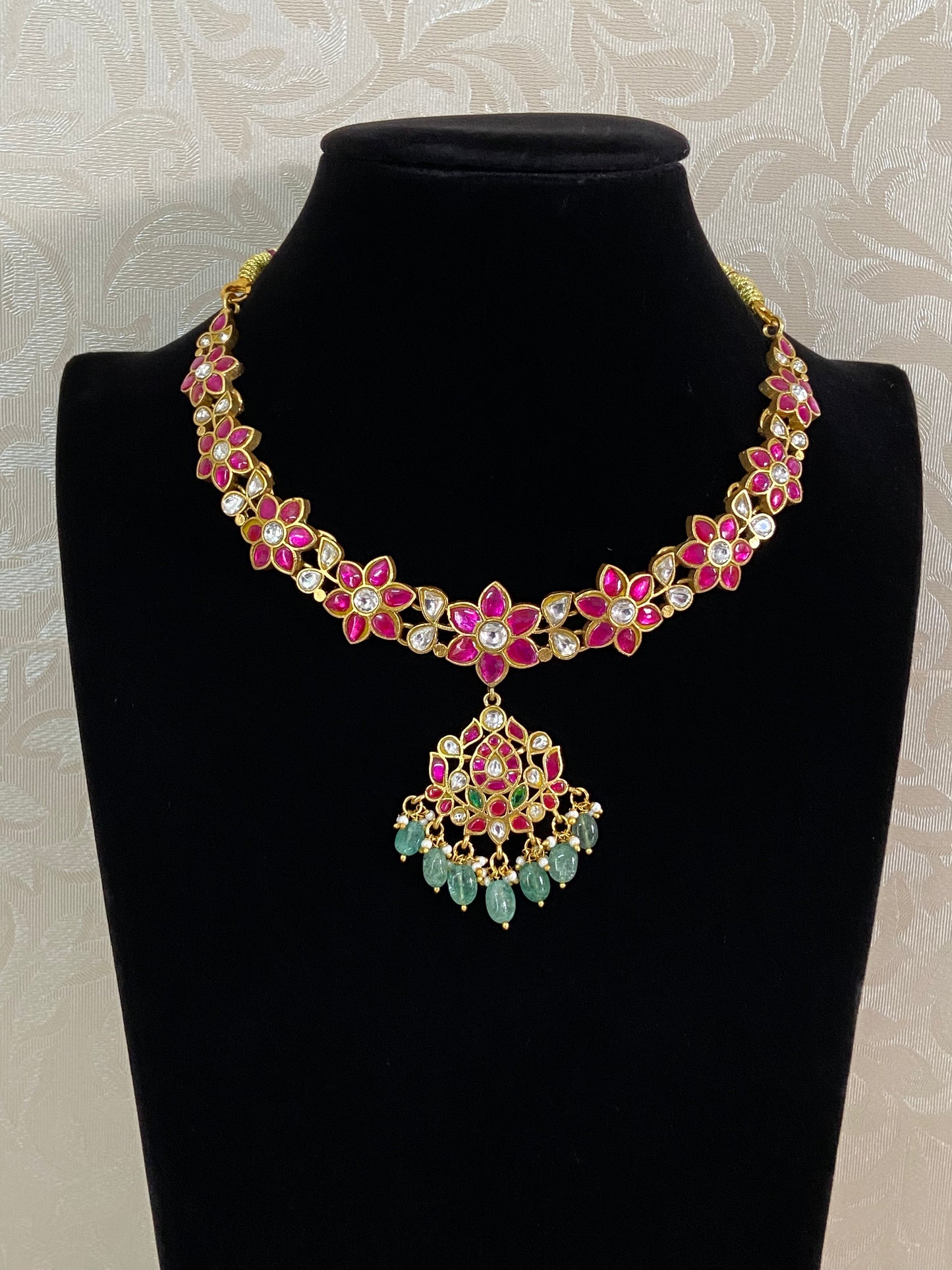 Floral Jadau Kundan Necklace | Traditional Indian Jewelry