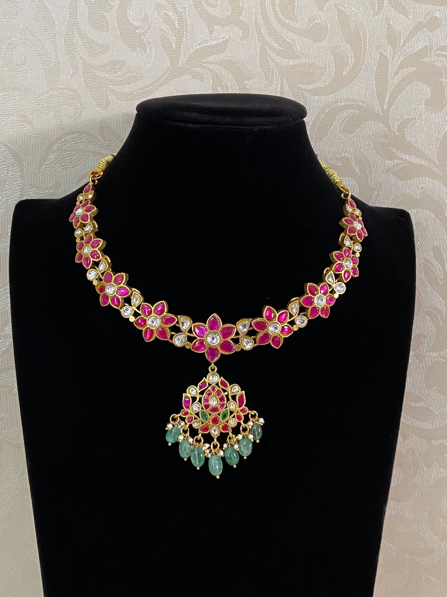 Floral Jadau Kundan Necklace | Traditional Indian Jewelry
