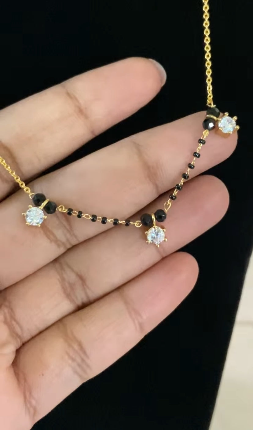 Simple Blackbeads Necklace | Tradition Mangalasutra