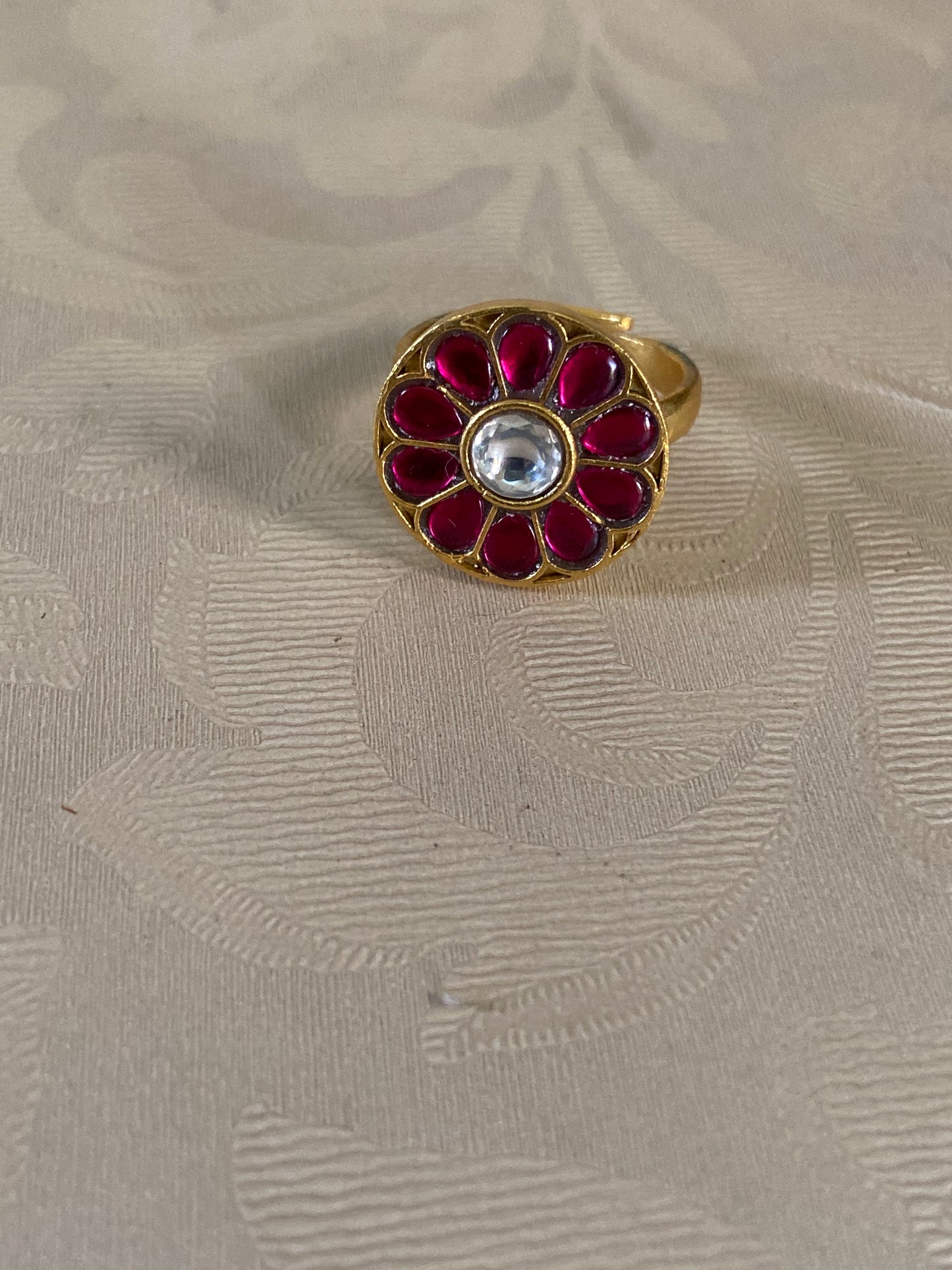Jadau Kundan Finger Ring | Traditional Finger Ring