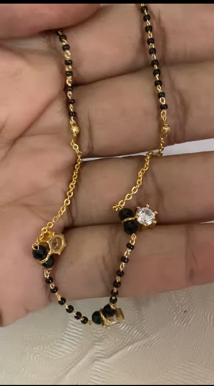 Simple Blackbeads Necklace | Tradition Mangalasutra