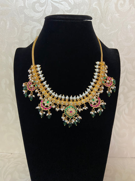 Jadau Kundan Necklace |  Indian Traditional Jewelry