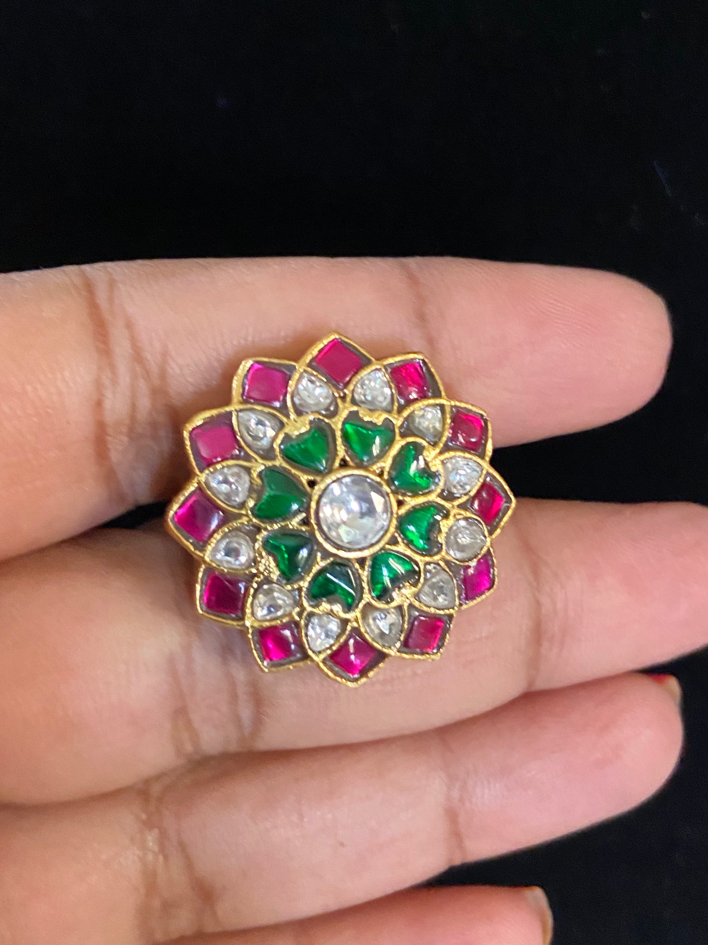 Jadau Kundan Finger Ring | Adjustble Finger Ring