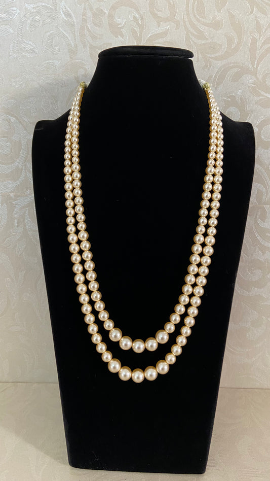 2 Line Pearl Necklace | Indian Jewelry In USA