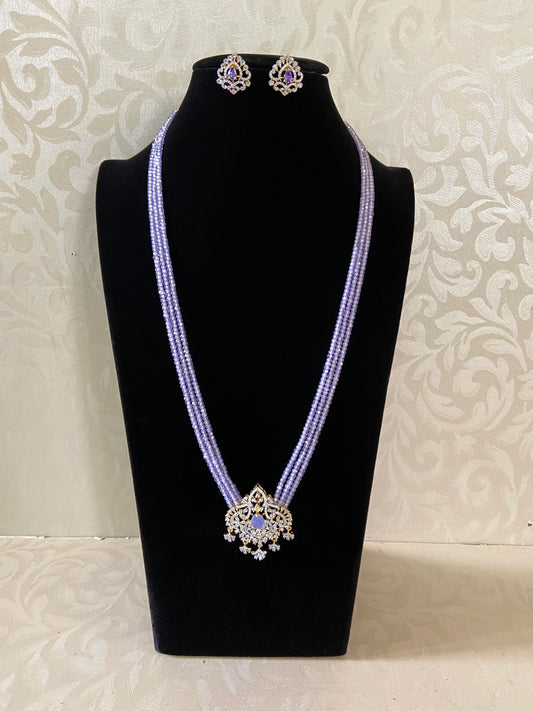 AD Pendant glass Beads Mala Necklace | Indian Necklace