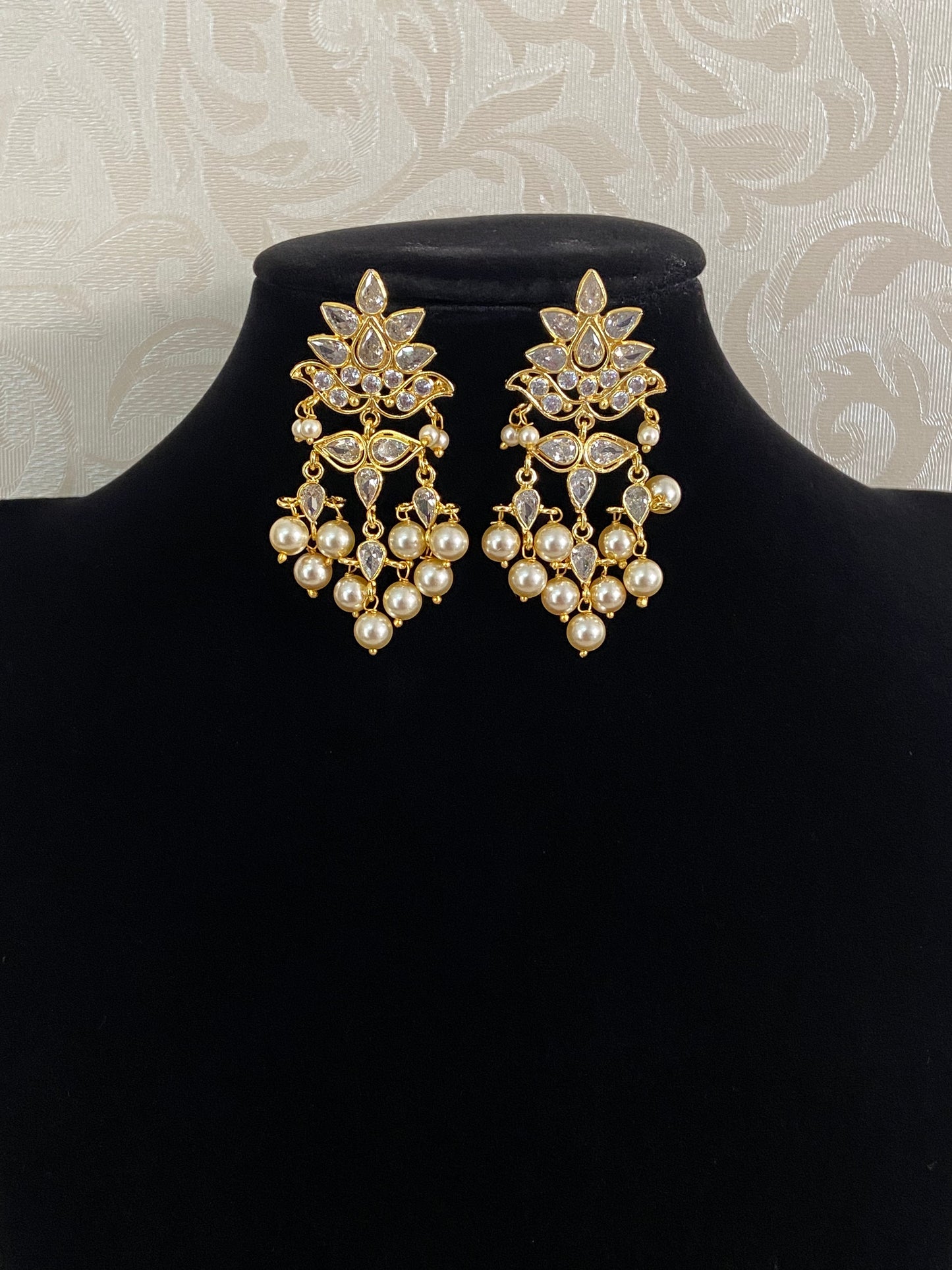 AD Pearl Earrings | Indian Jewelry In USA