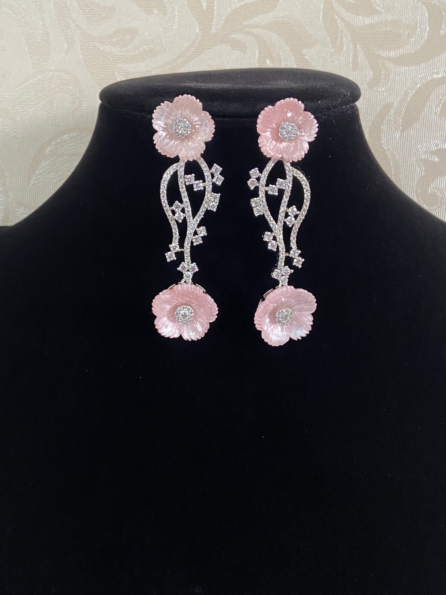 Beautiful Flower AD Earrings | Latest Indian Jewelry In USA