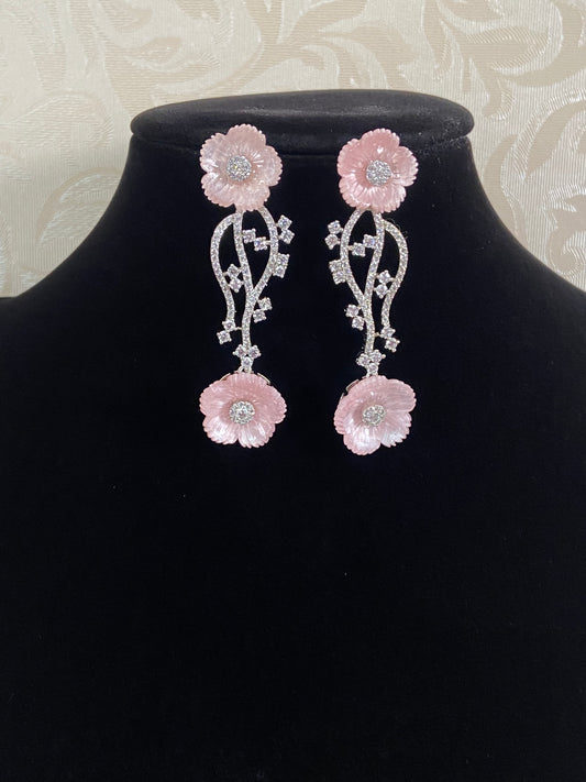 Beautiful Flower AD Earrings | Latest Indian Jewelry In USA