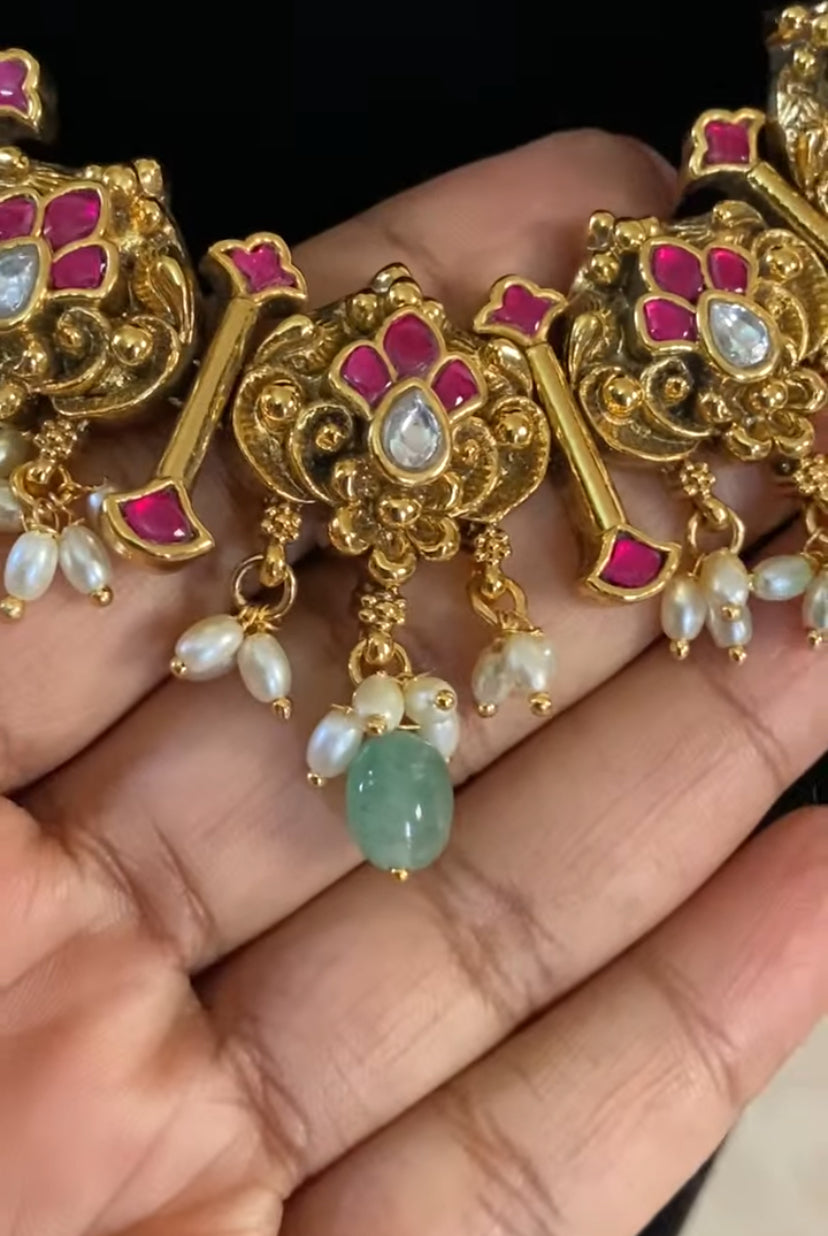 Jadau kundan  Necklace  |  bridal jewelry | Indian wedding jewellery