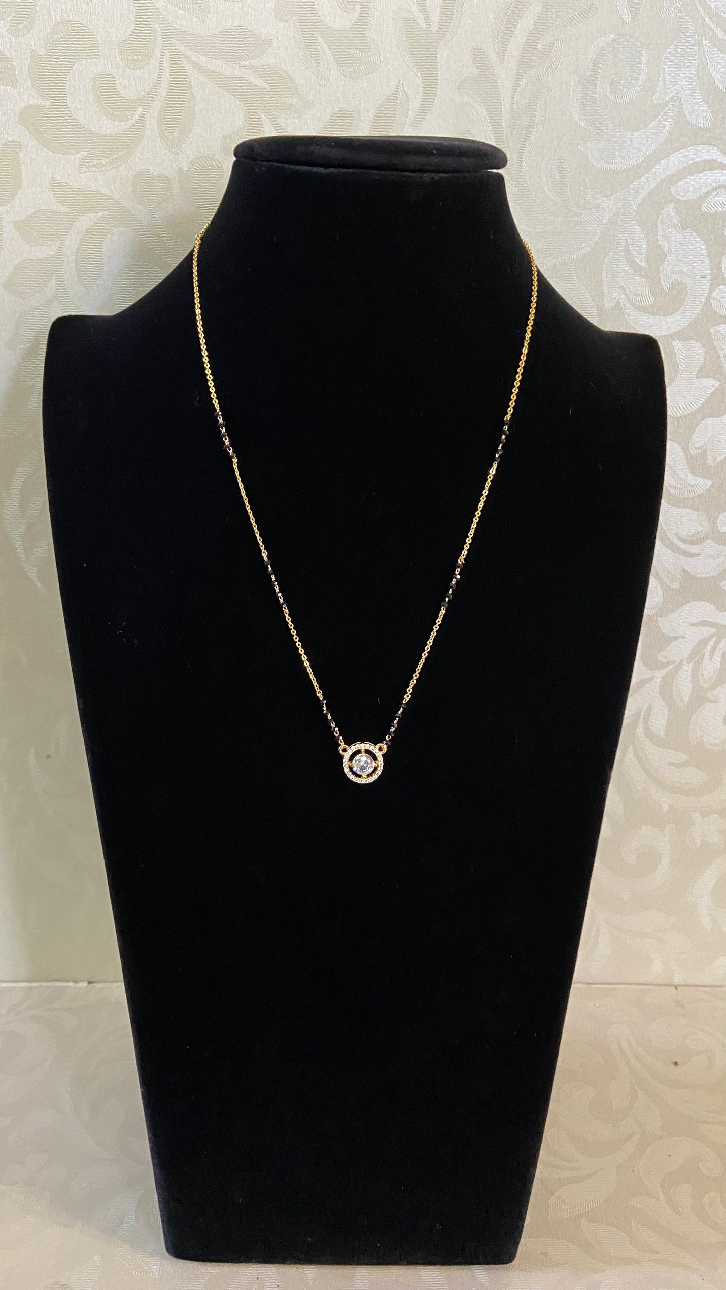 Simple AD Mangalasutra | Black Beads Necklae In USA