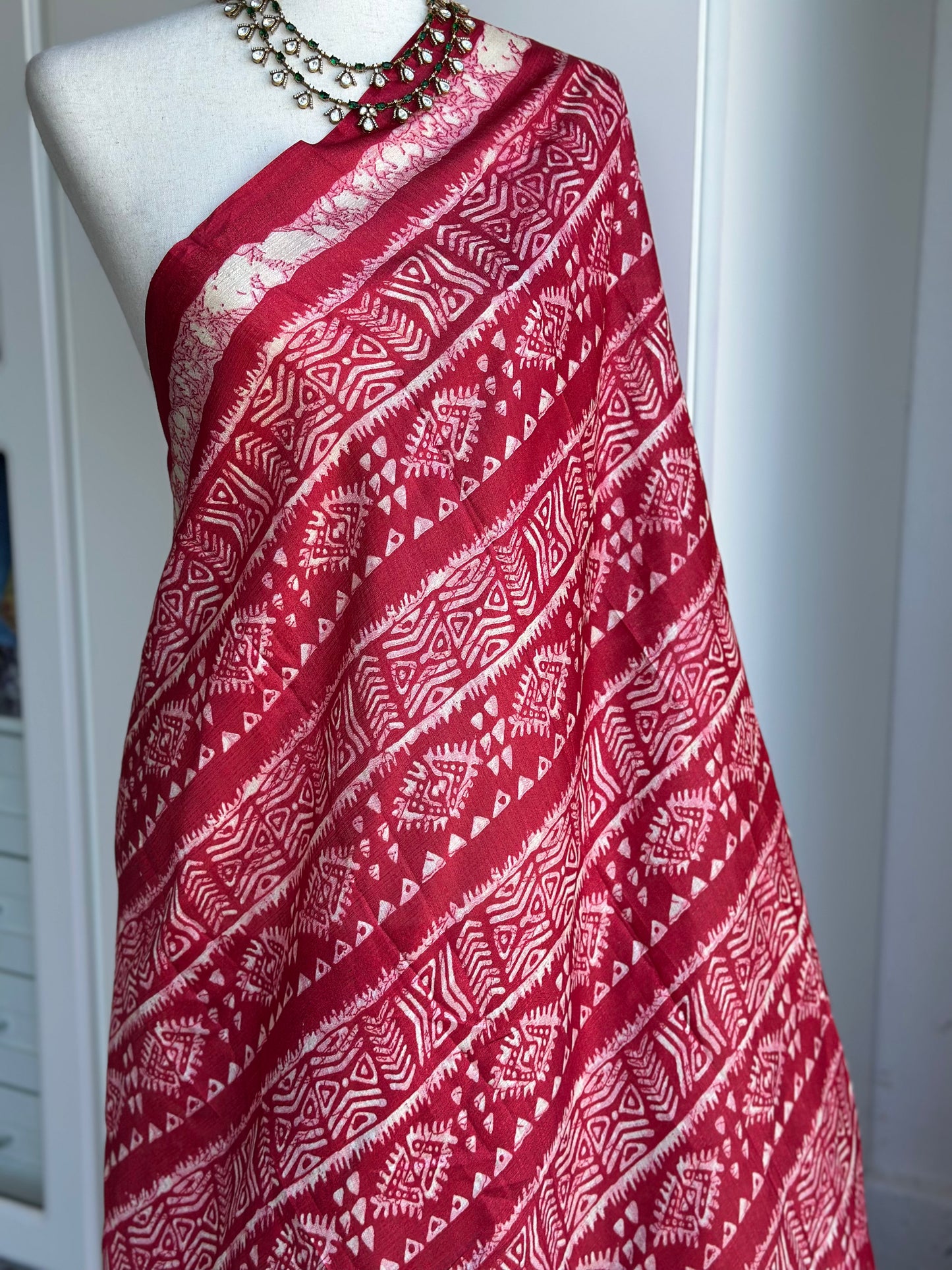 Batik Printed Art Silk Dupatta