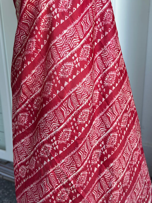 Batik Printed Art Silk Dupatta