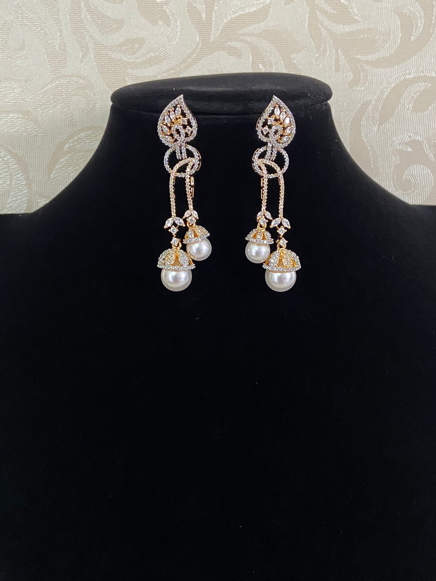 AD Pearl Earrings | Latest IndianJewelry in USA | Gift Ideas