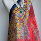 Ethnic Pichwai Maroon Printed Assam Silk Dupatta