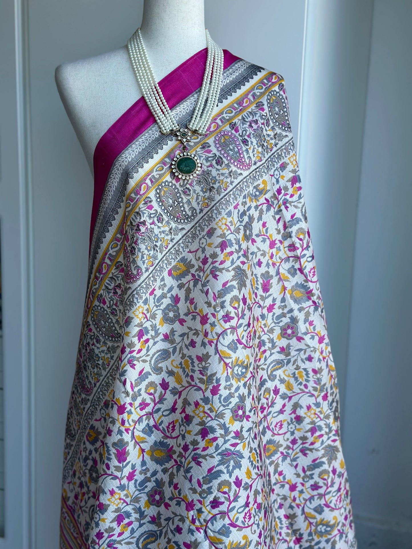 Floral Printed Art Silk Dupatta | Gift ideas