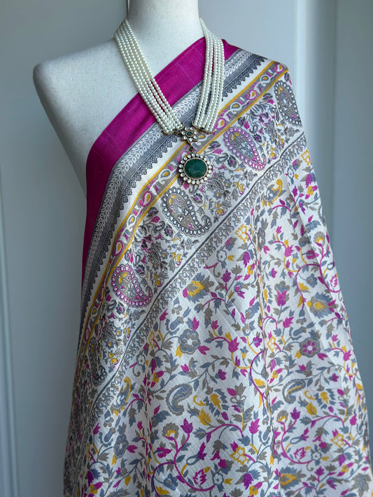 Floral Printed Art Silk Dupatta | Gift ideas