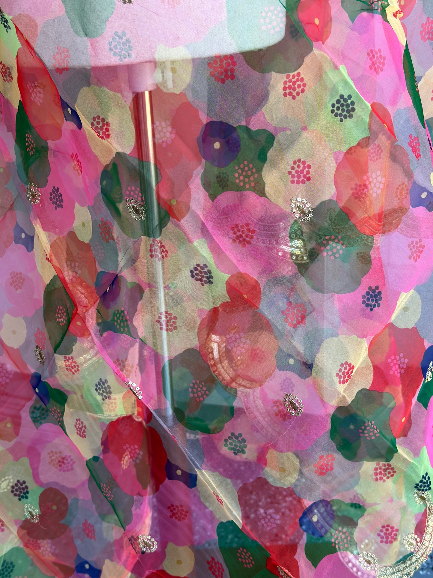 Organza Cutwork Border Dupatta | Partywear  Dupatta