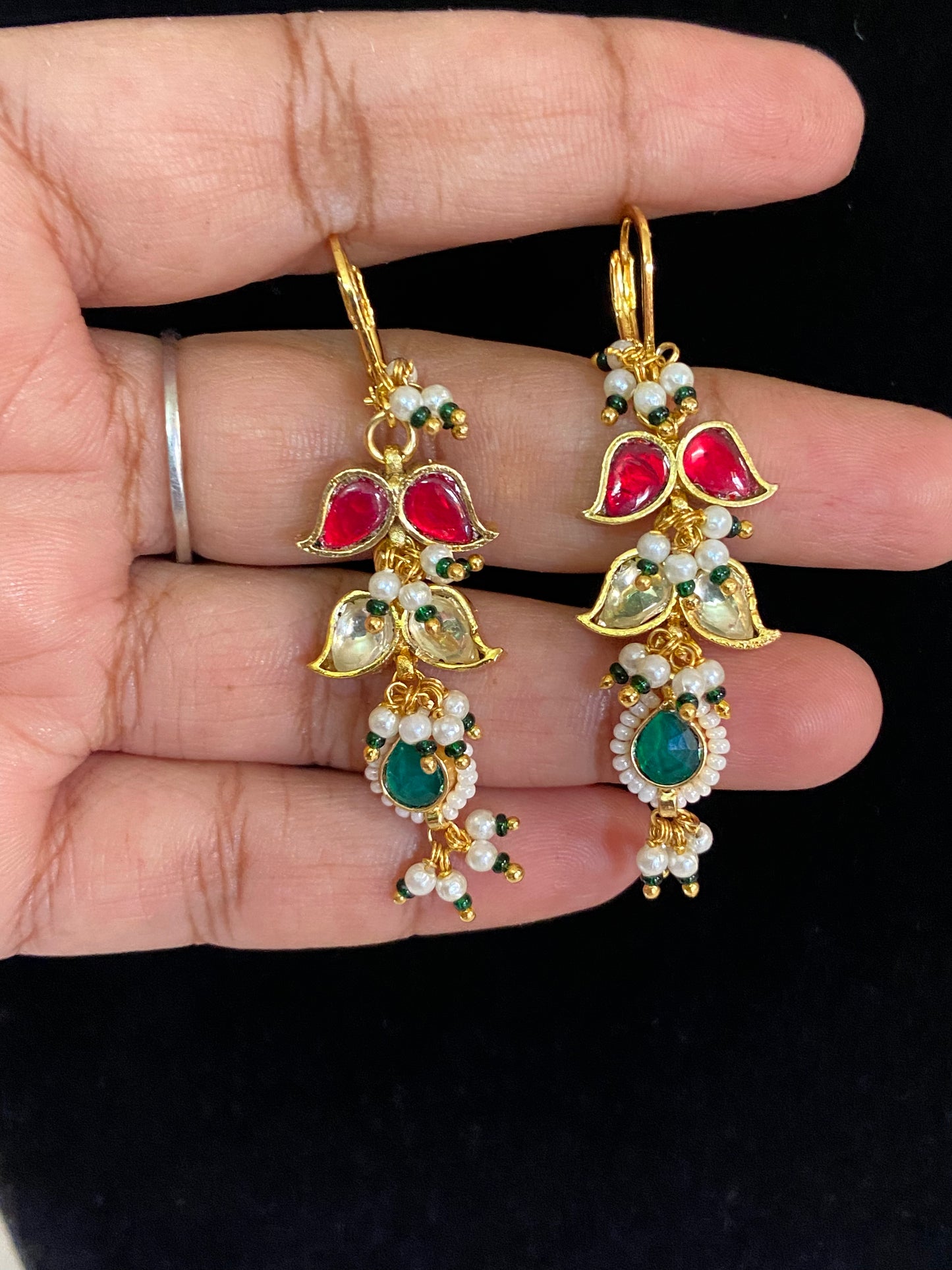 Ahmadabadi Jadau Kundan Earrings | Kundan jewelry In USA