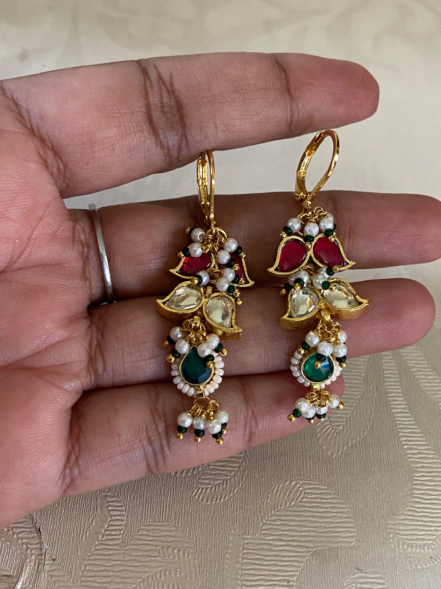Ahmadabadi Jadau Kundan Earrings | Kundan jewelry In USA