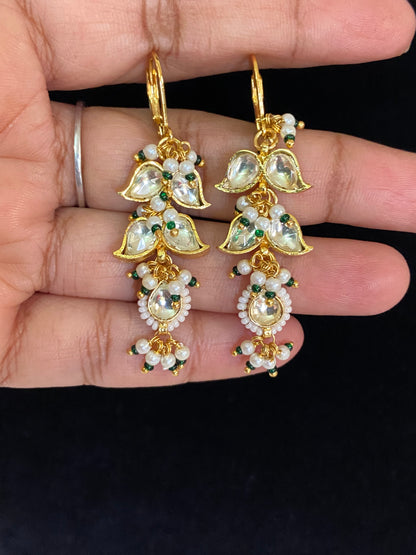 Ahmadabadi Jadau Kundan Earrings | Kundan jewelry In USA