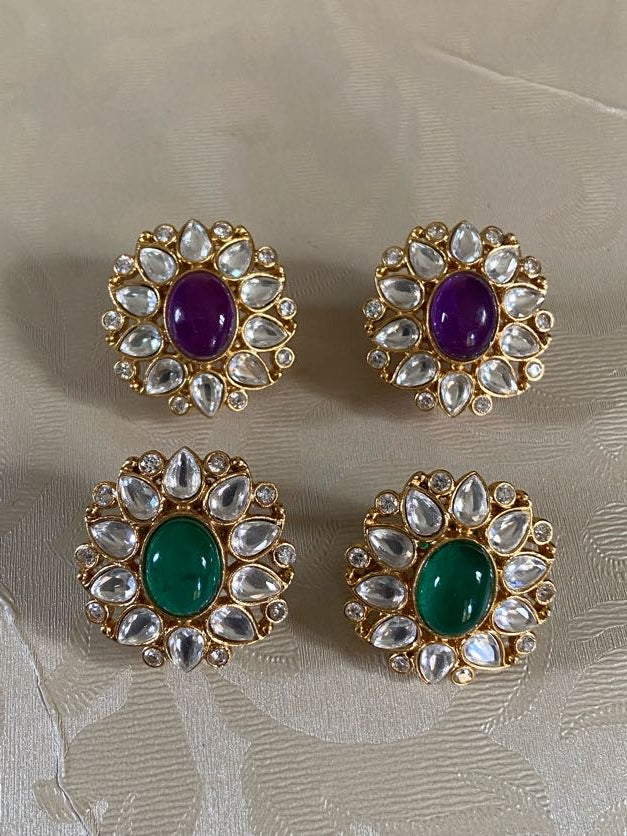 Polki Kundan Earrings | Indian jewelry in USA