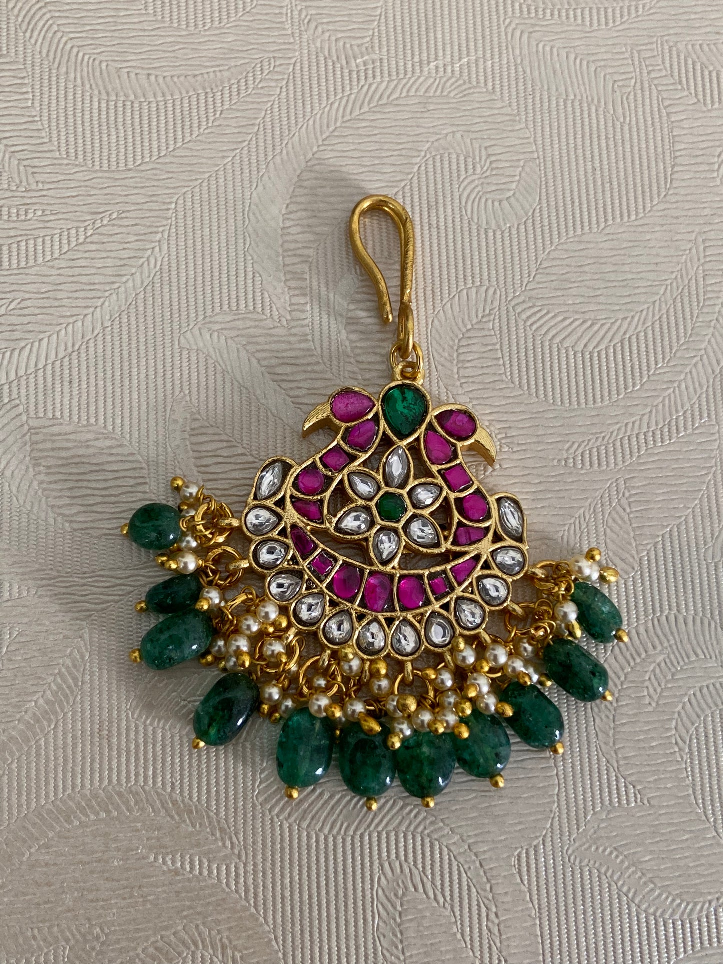 Jadau Kundan Traditional Maang Tikka | Indian Jewelry