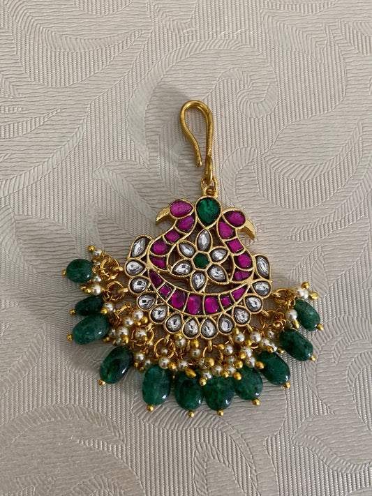 Jadau Kundan Traditional Maang Tikka | Indian Jewelry