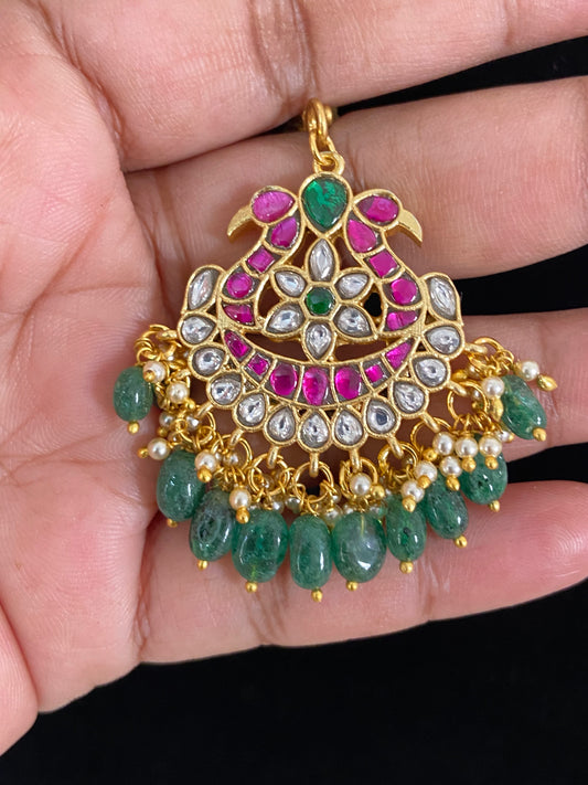 Jadau Kundan Traditional Maang Tikka | Indian Jewelry