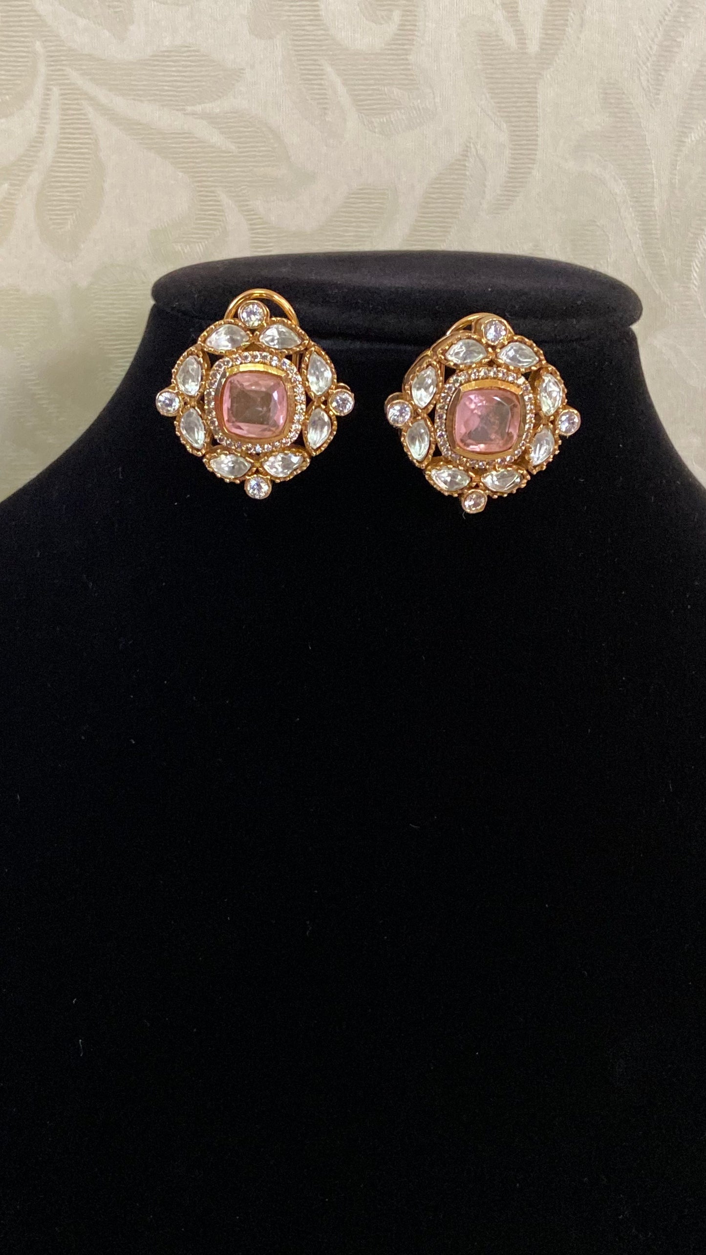 Polki Kundan Studs | Latest Jewelry