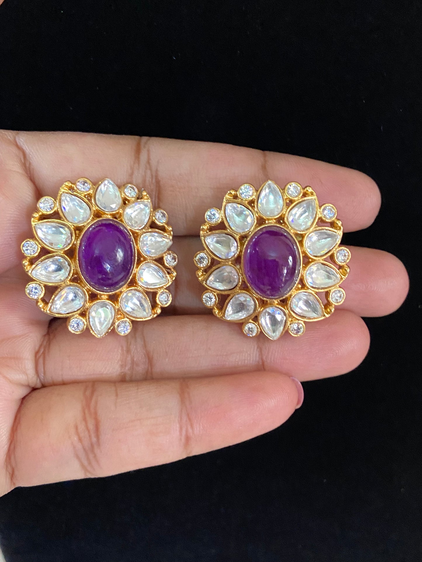 Polki Kundan Earrings | Indian jewelry in USA