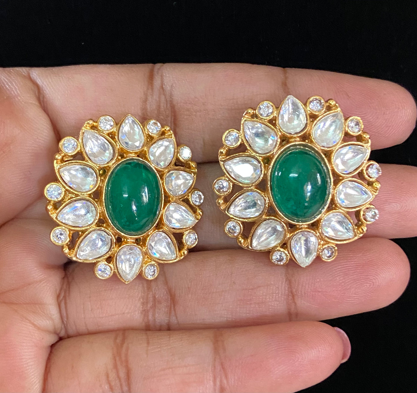 Polki Kundan Earrings | Indian jewelry in USA