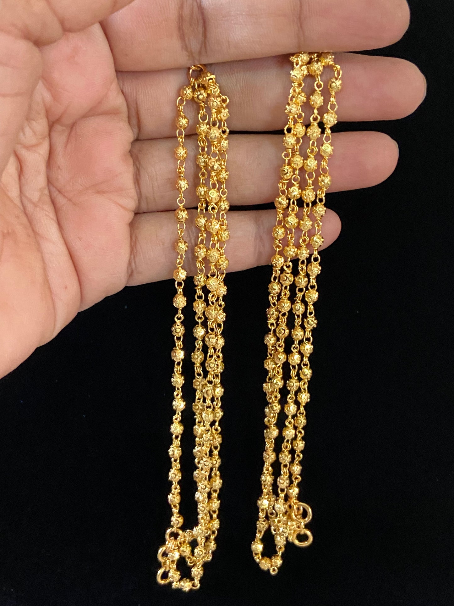 Gold Balls Ear Chains | Champaswaralu | Hair accessories