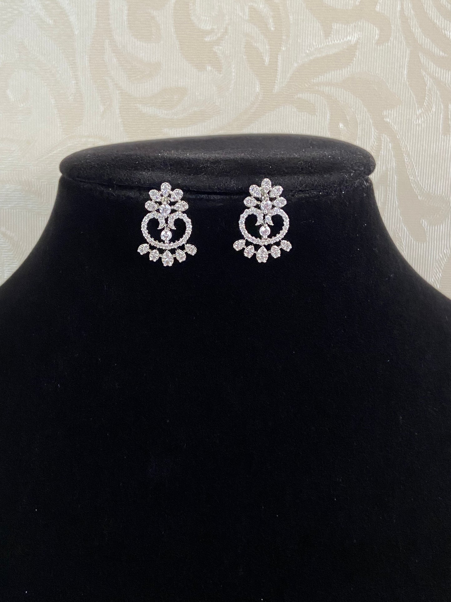 AD Rhodium Studs | Indian Jewelry In USA