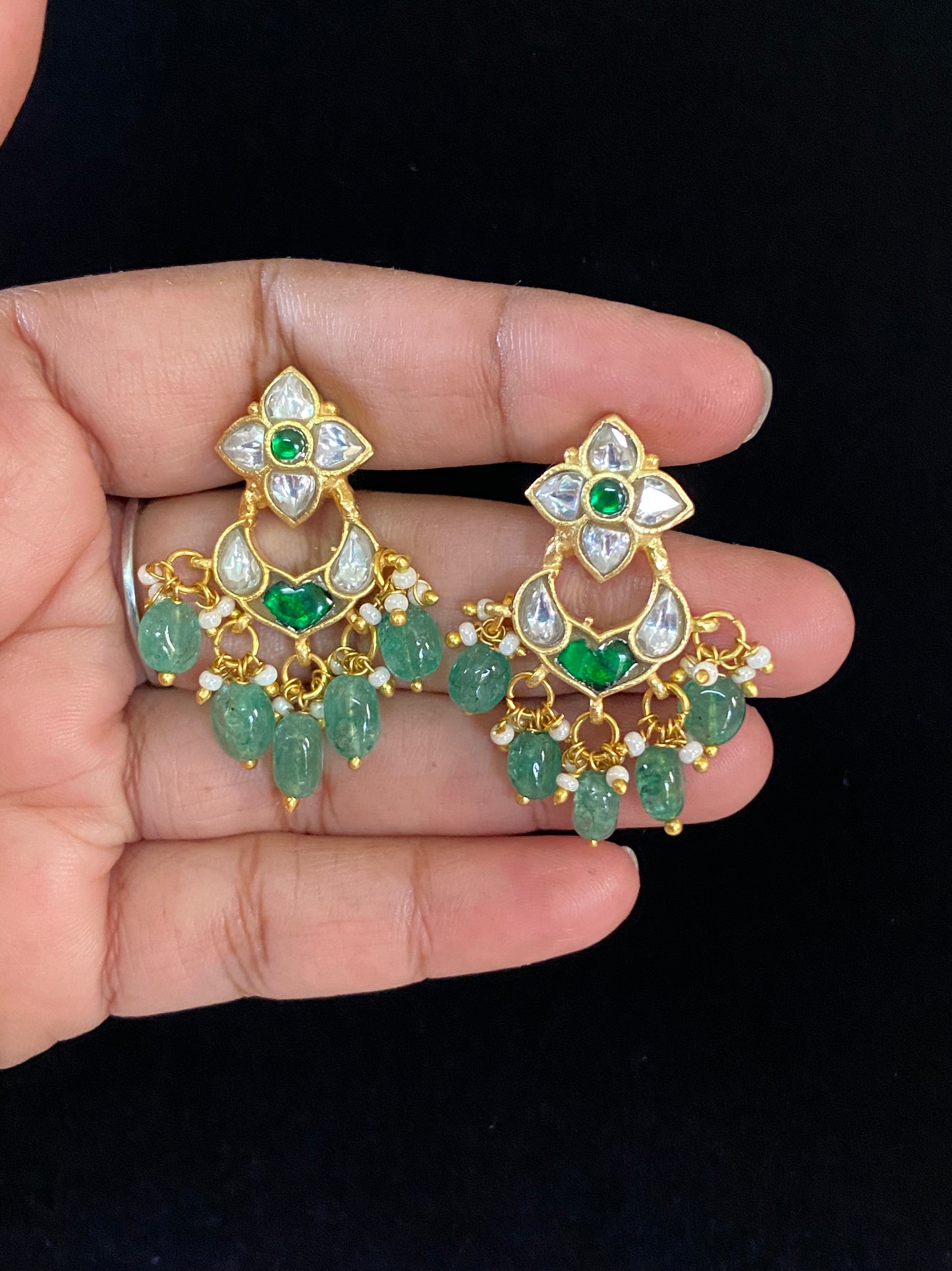 Antique Jadau Kundan Earrings | Indian Jewelry In USA
