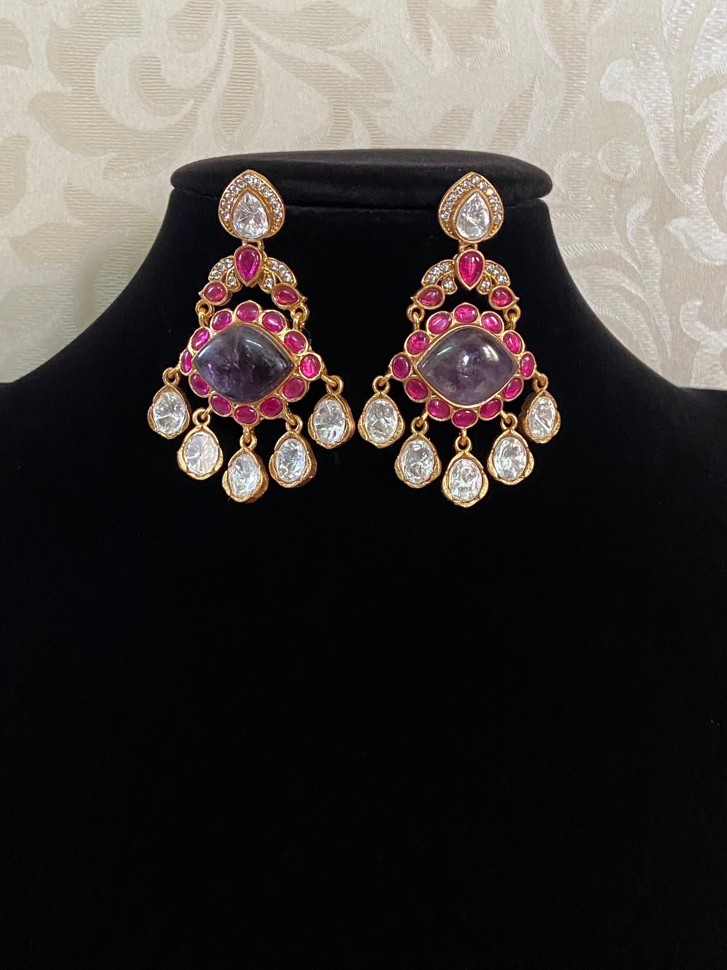 Fusion Kundan Earrings | Indian earrings