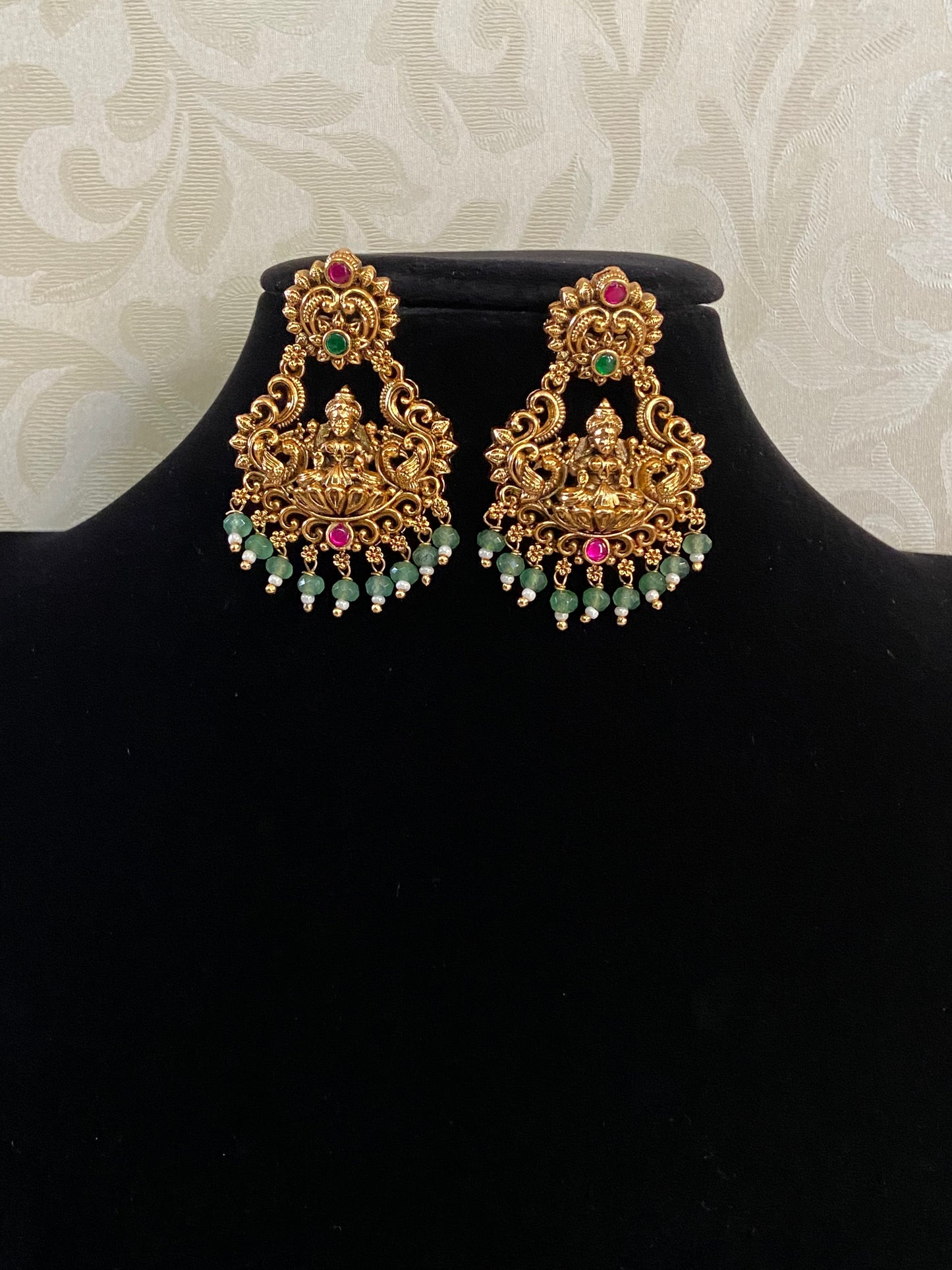 Antique Temple Earrings | Traditional Lakshmi Earrings