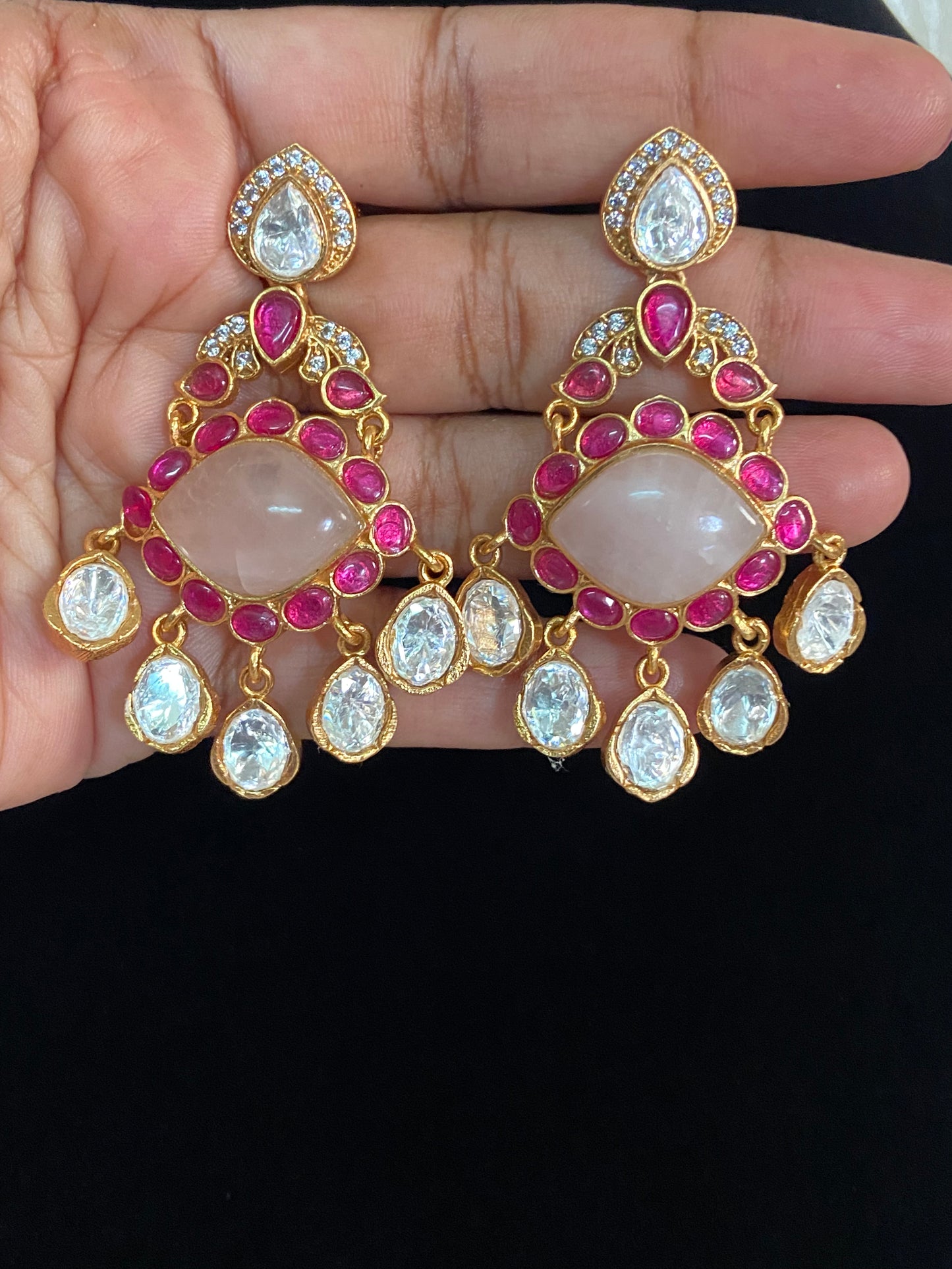 Fusion Kundan Earrings | Indian earrings