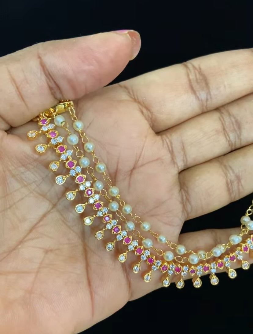 South Indian Ear Chains  | Hair accessories | Champaswaralu