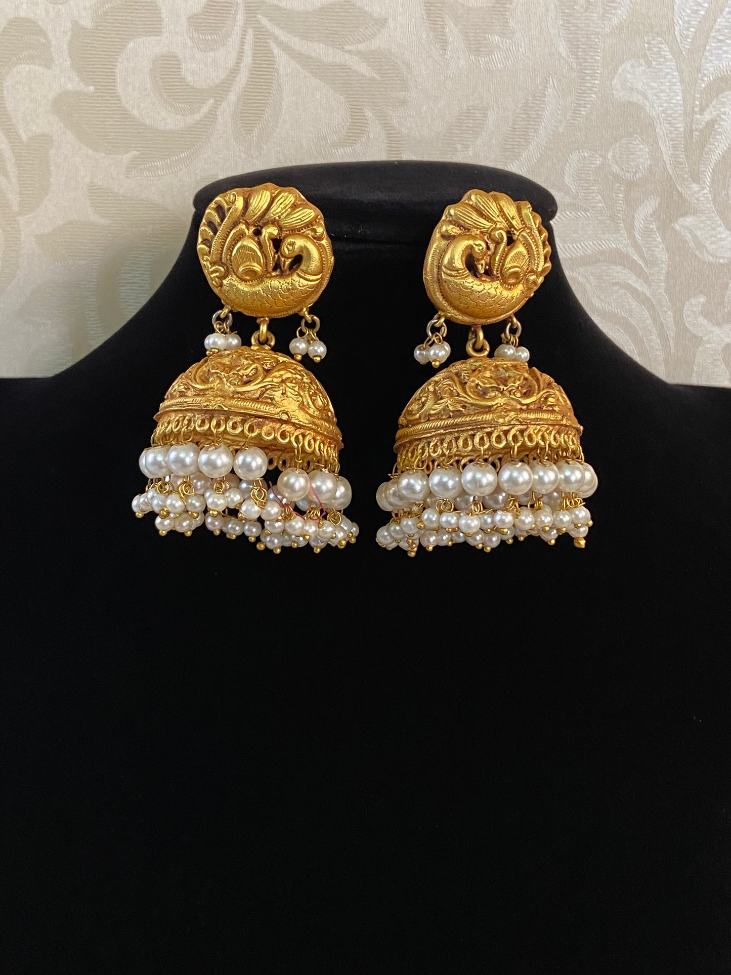 Matte Finish Jhumki Earrings