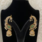 AD Peacock Earcuff With Jumki | Indian Jewelry