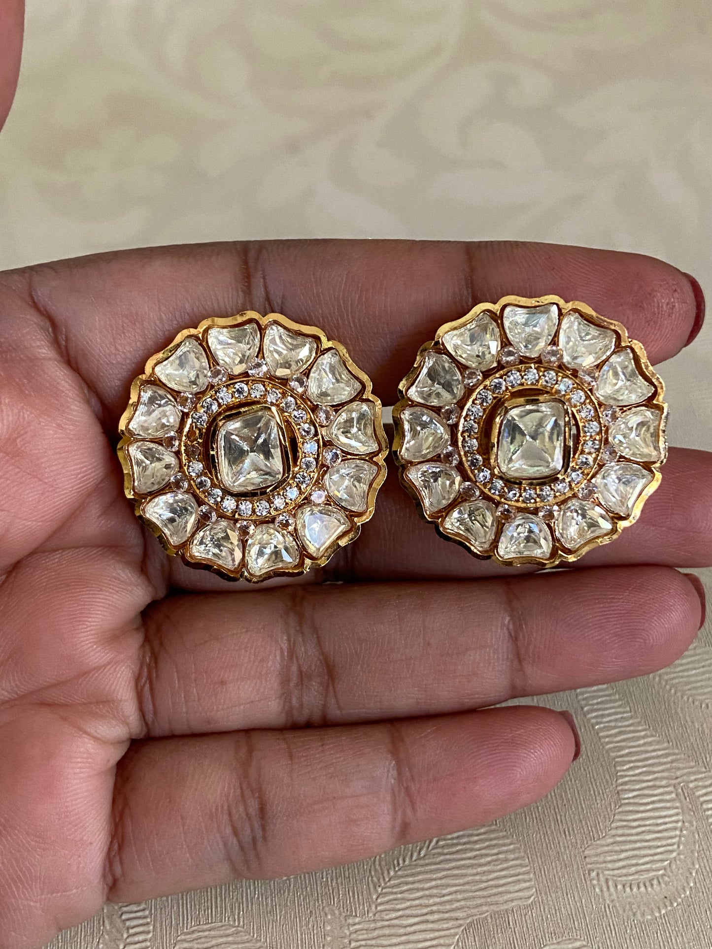 AD Polki Studs | Indian Jewelry In USA