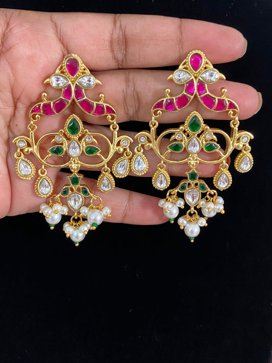 Jadau Kundan Earrings | Indian jewelry