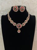 Moissanite & Jadau Fusion Necklace Set | Indian Jewelry In USA