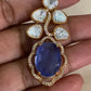 Sapphire & Moissanite Necklace | Latest Indian jewelry