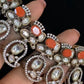 Victorian Moissanite & Coral Necklace | Exclusive Necklace