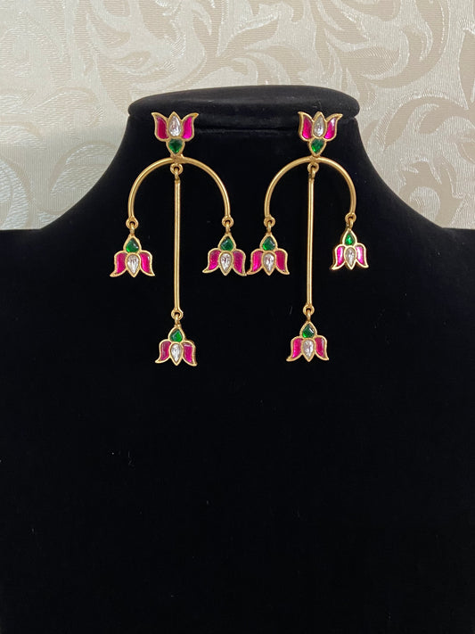 Contemporary jadau kundan Earrings | Latest Indian Jewelry