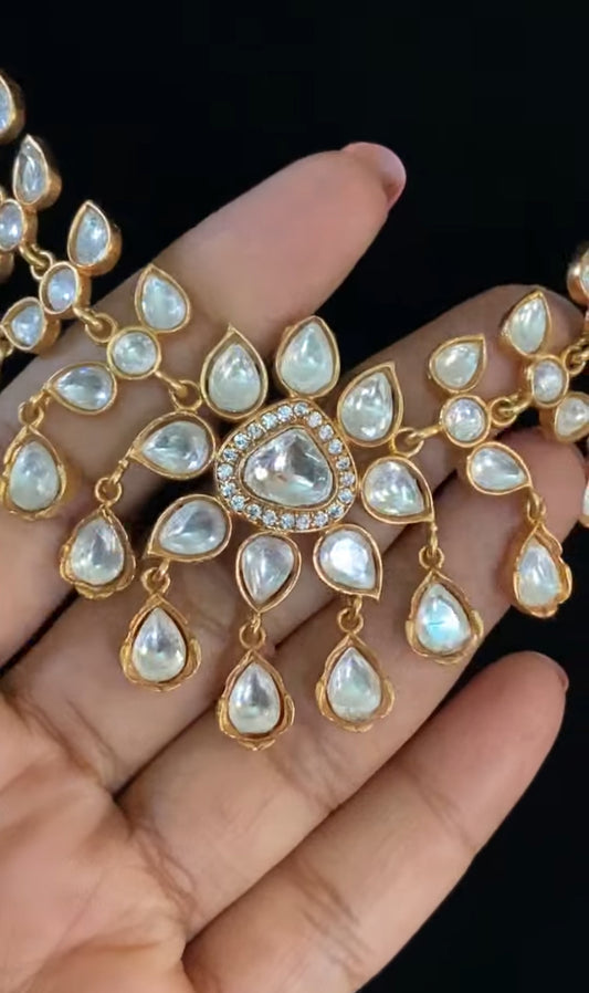 Moissanite polki Kundan necklace | Bridal jewelry | Indian jewelry