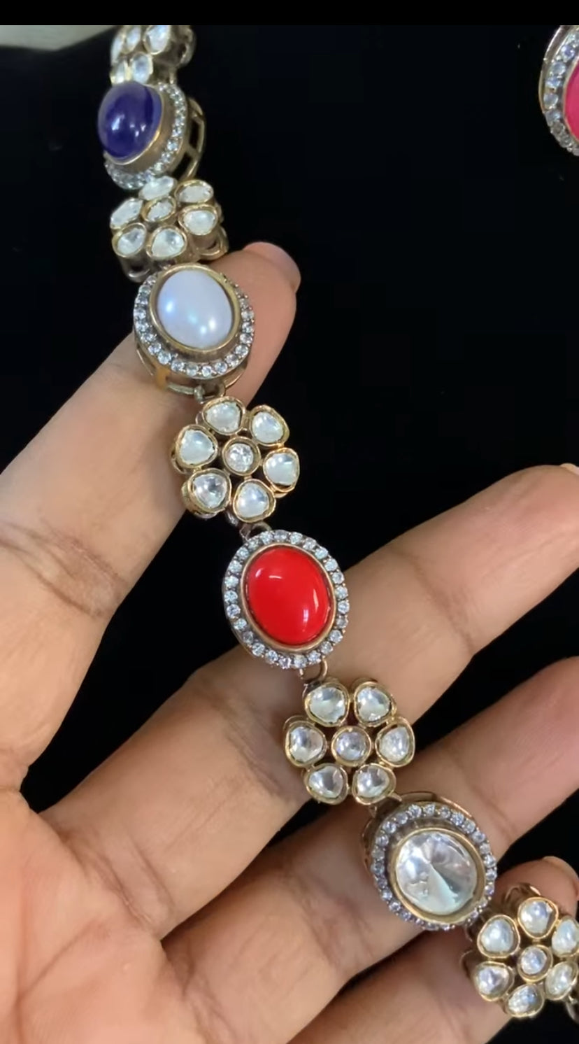 Multi Colour Kundan & AD Necklace | Latest Jewelry