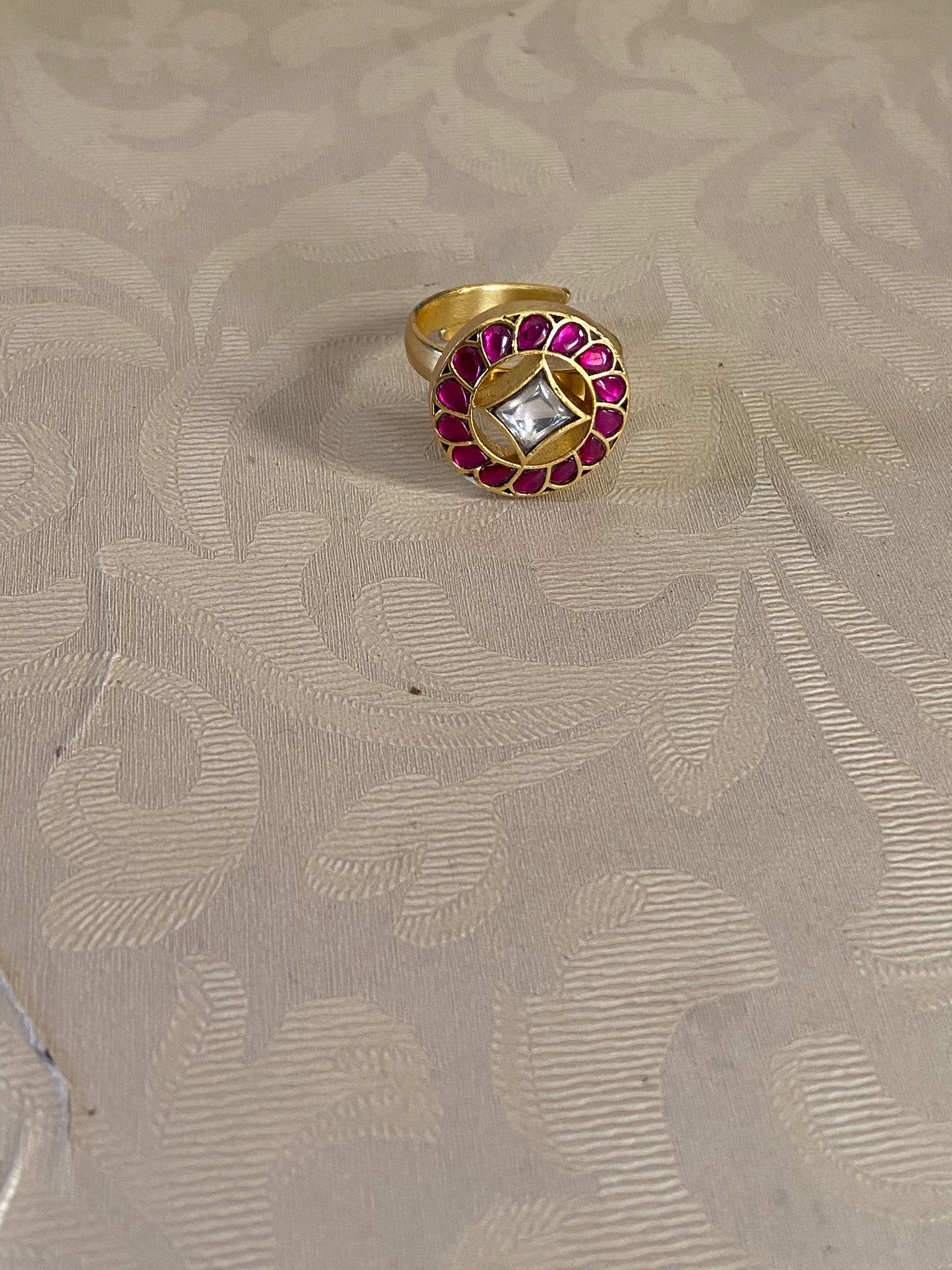 Jadau Kundan Finger Ring | Adjustble Finger Ring
